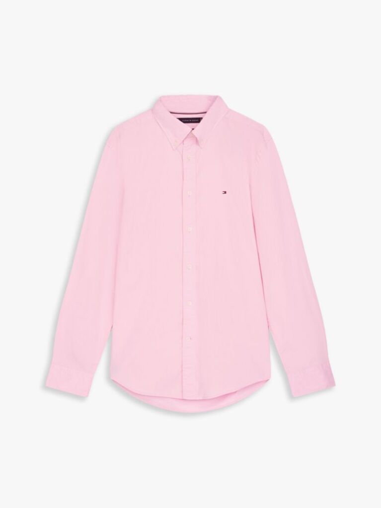 Pink TH Flex Regular Fit Poplin Shirt  Men