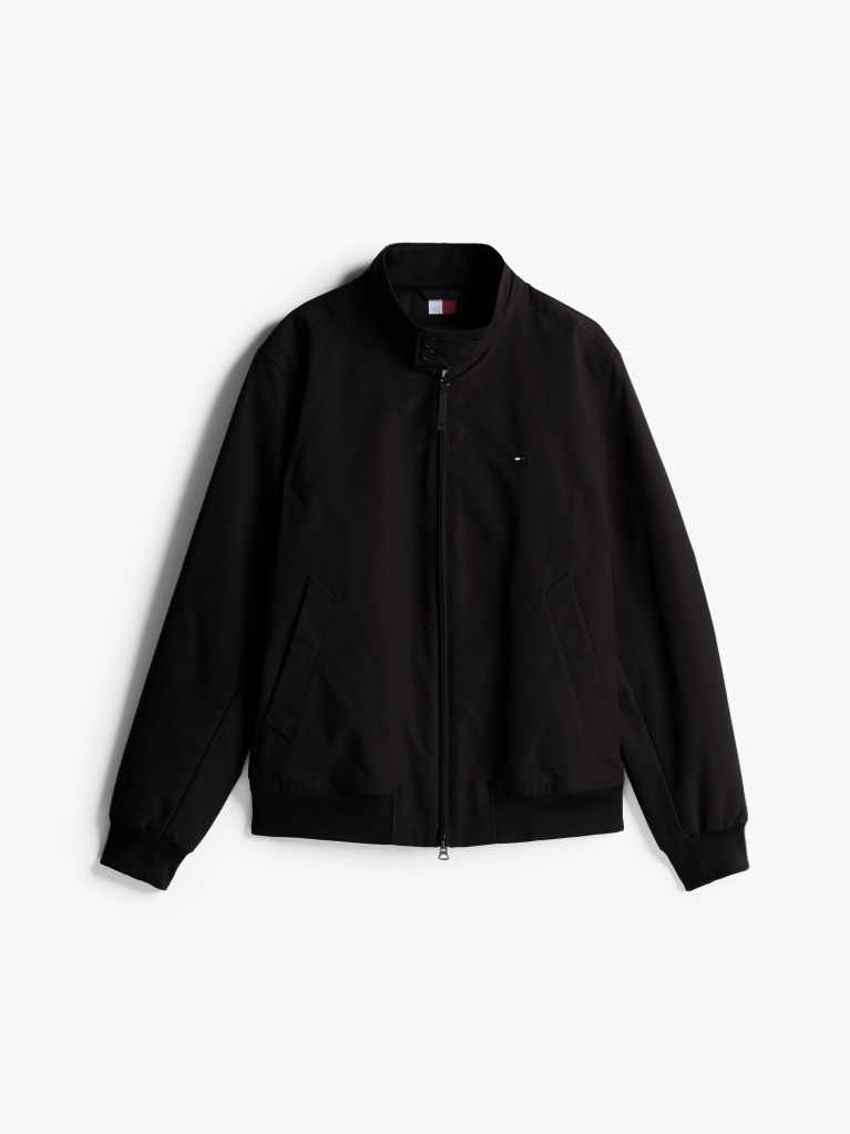 Black Relaxed Harrington Jacket  Men