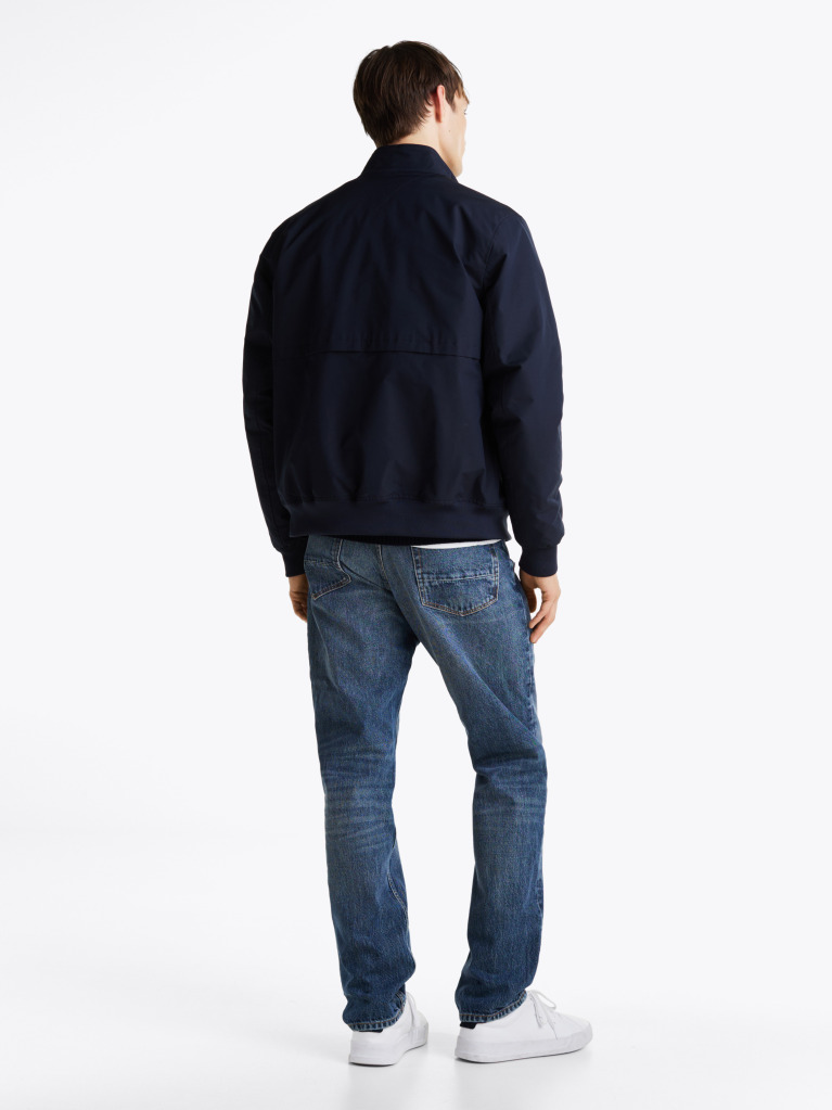 Blue Relaxed Harrington Jacket  Men