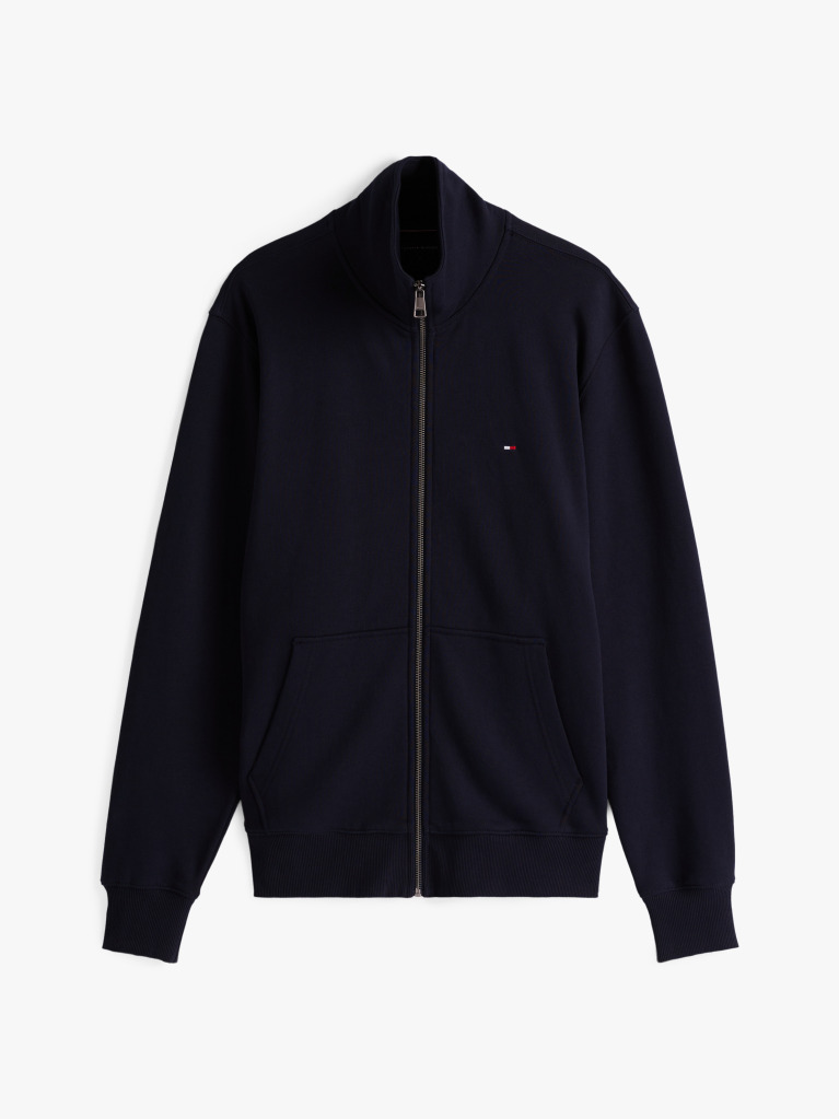 Blue Terry Zip-Thru Sweatshirt  Men