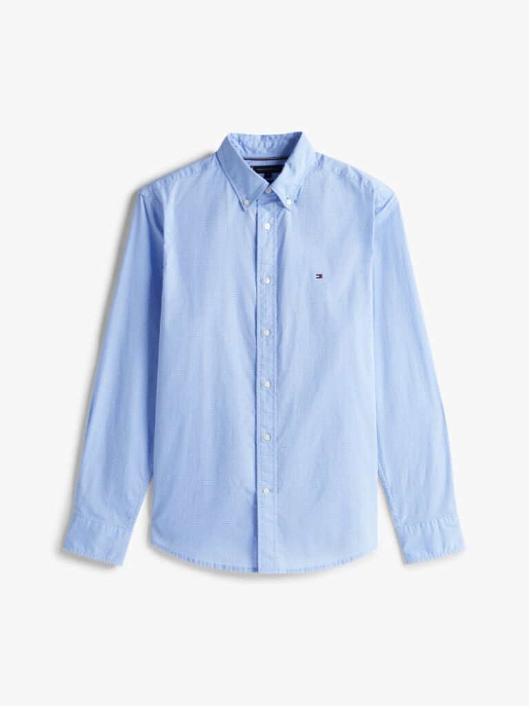 Blue TH Flex Regular Fit Print Shirt  Men