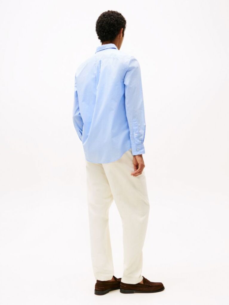 Blue TH Flex Regular Fit Print Shirt  Men