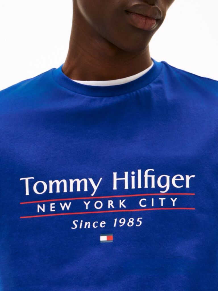 Blue Logo Crew Neck T-Shirt  Men