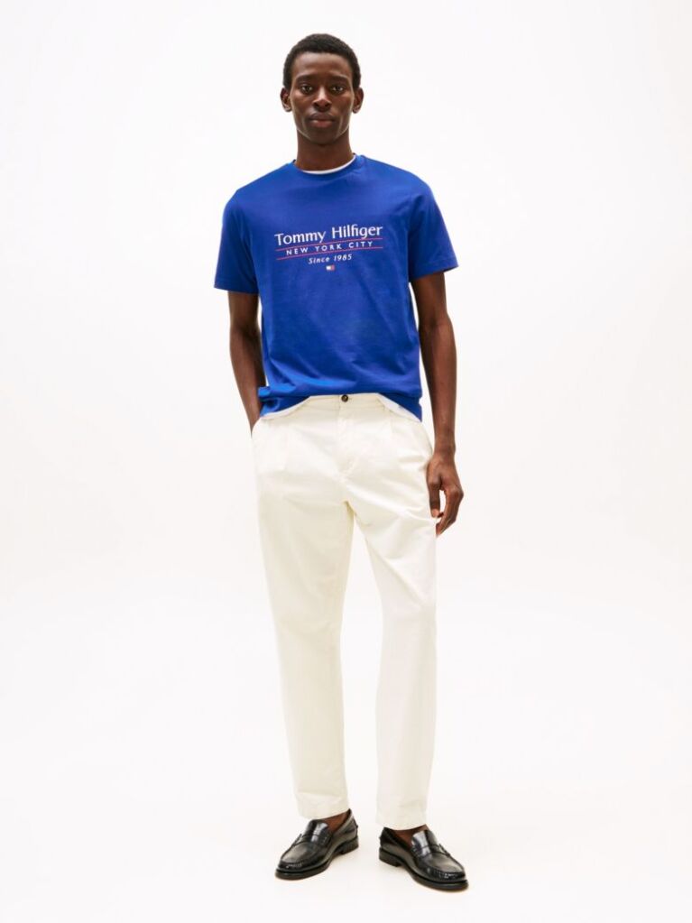 Blue Logo Crew Neck T-Shirt  Men