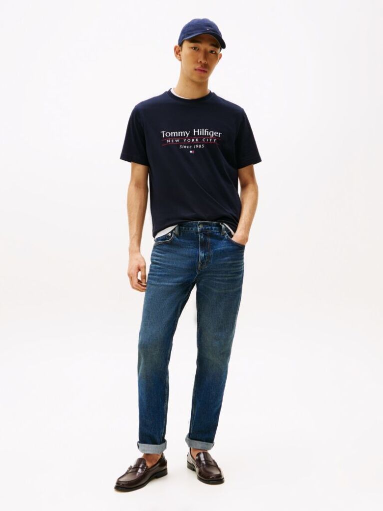 Blue Logo Crew Neck T-Shirt  Men