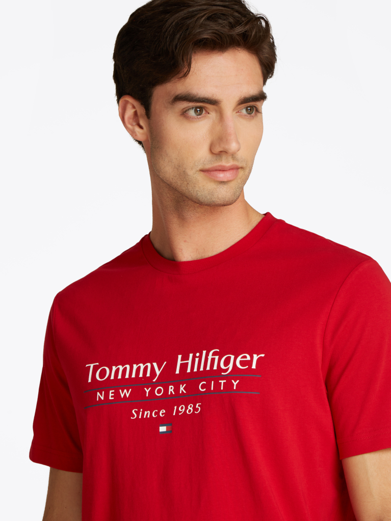 Red Logo Crew Neck T-Shirt  Men