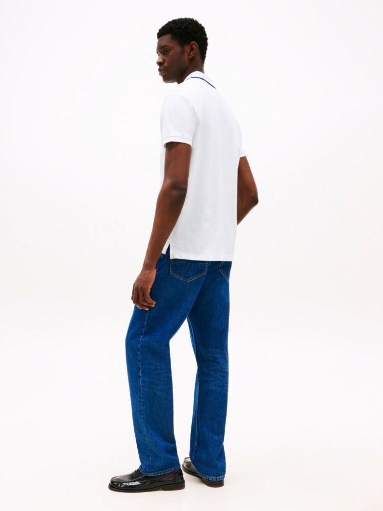 White Performance Tipped Regular Polo  Men