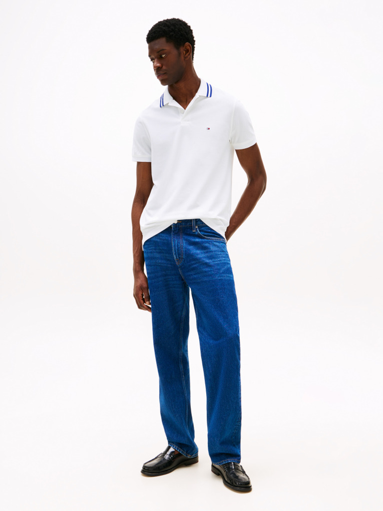 White Performance Tipped Regular Polo  Men