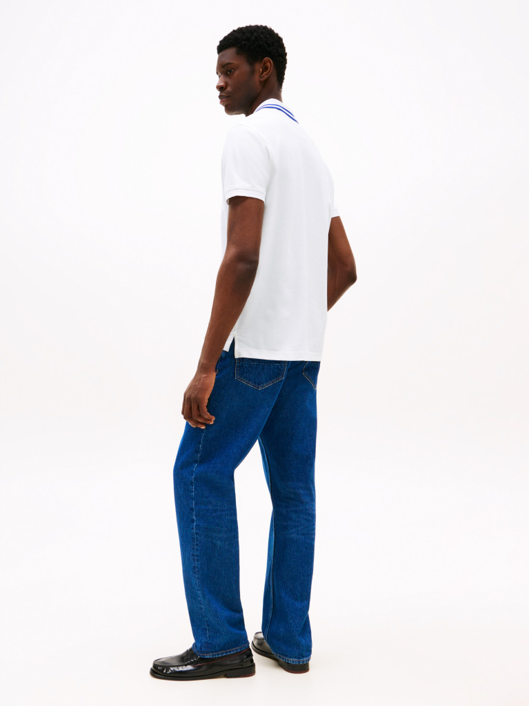 White Performance Tipped Regular Polo  Men