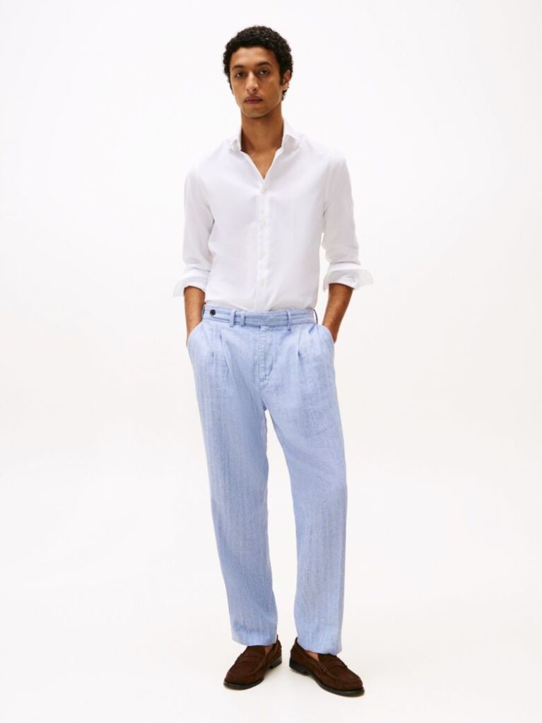 White Smart Casual Flex Slim Fit Shirt  Men