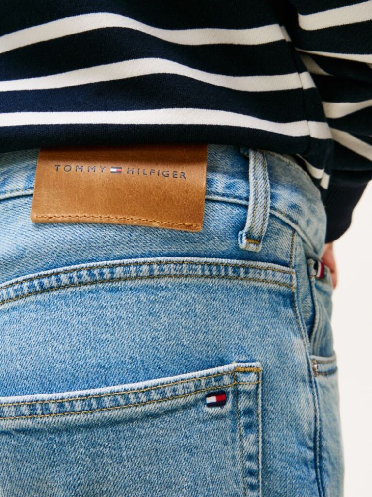 Blue Faded Regular Straight Leg Jeans  Men