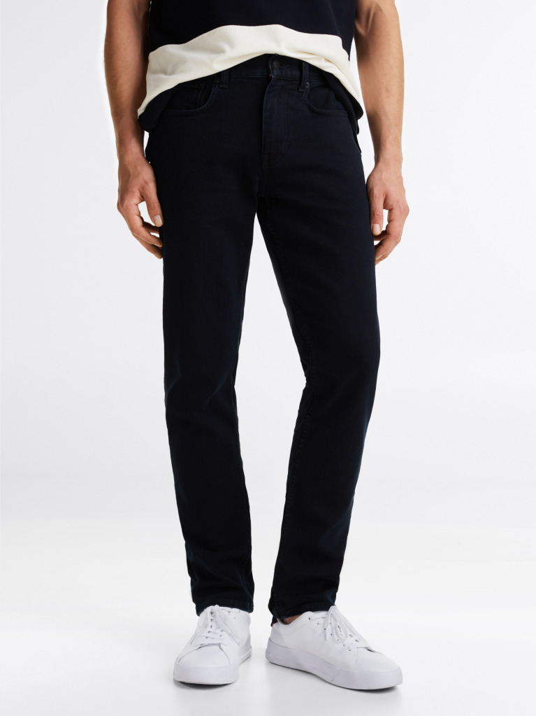 Blue Denton Straight Leg Jeans  Men