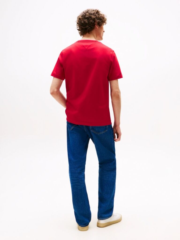 Red Contrast TH Monogram Embroidery T-Shirt  Men