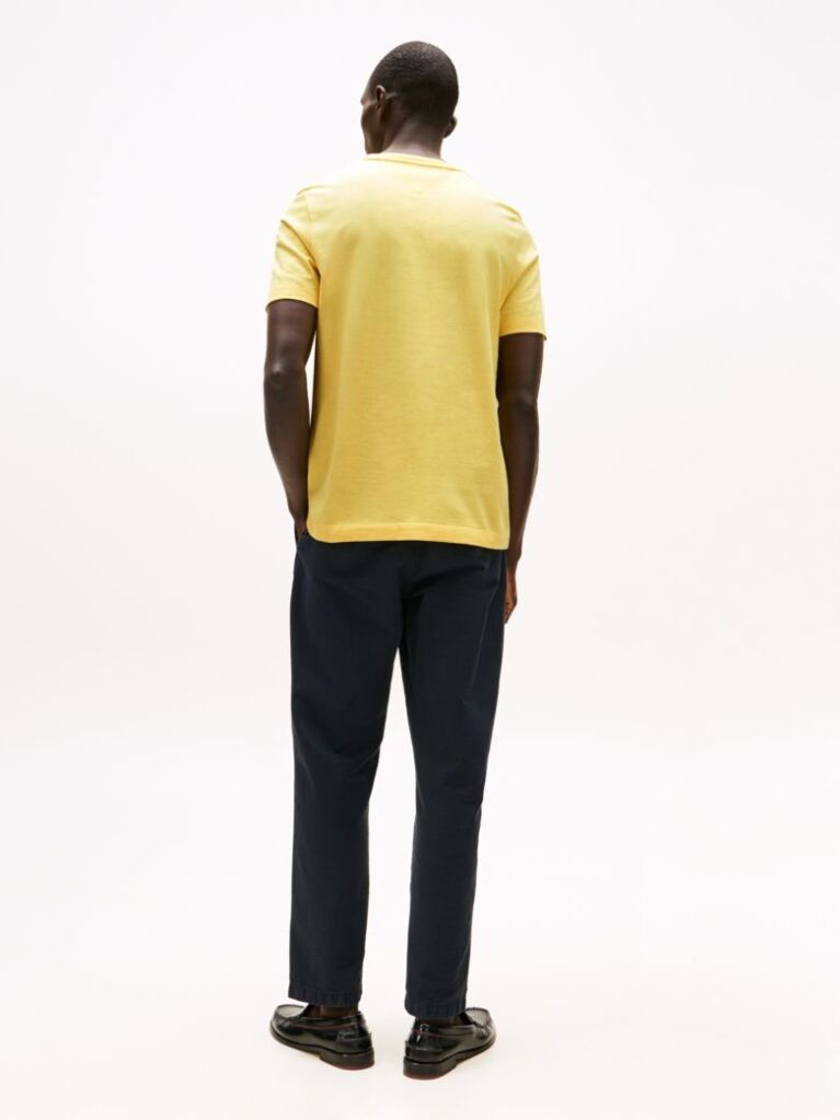 Yellow Contrast TH Monogram Embroidery T-Shirt  Men