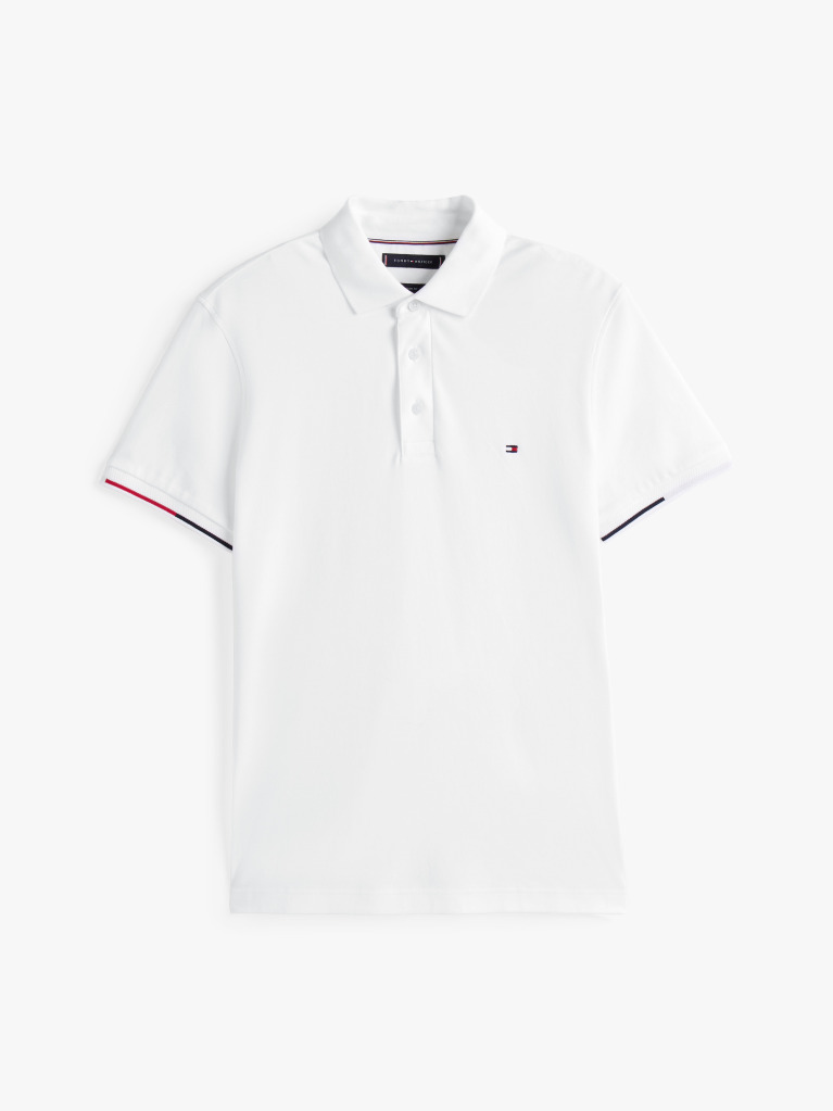 White Slim Fit Signature Polo Shirt  Men