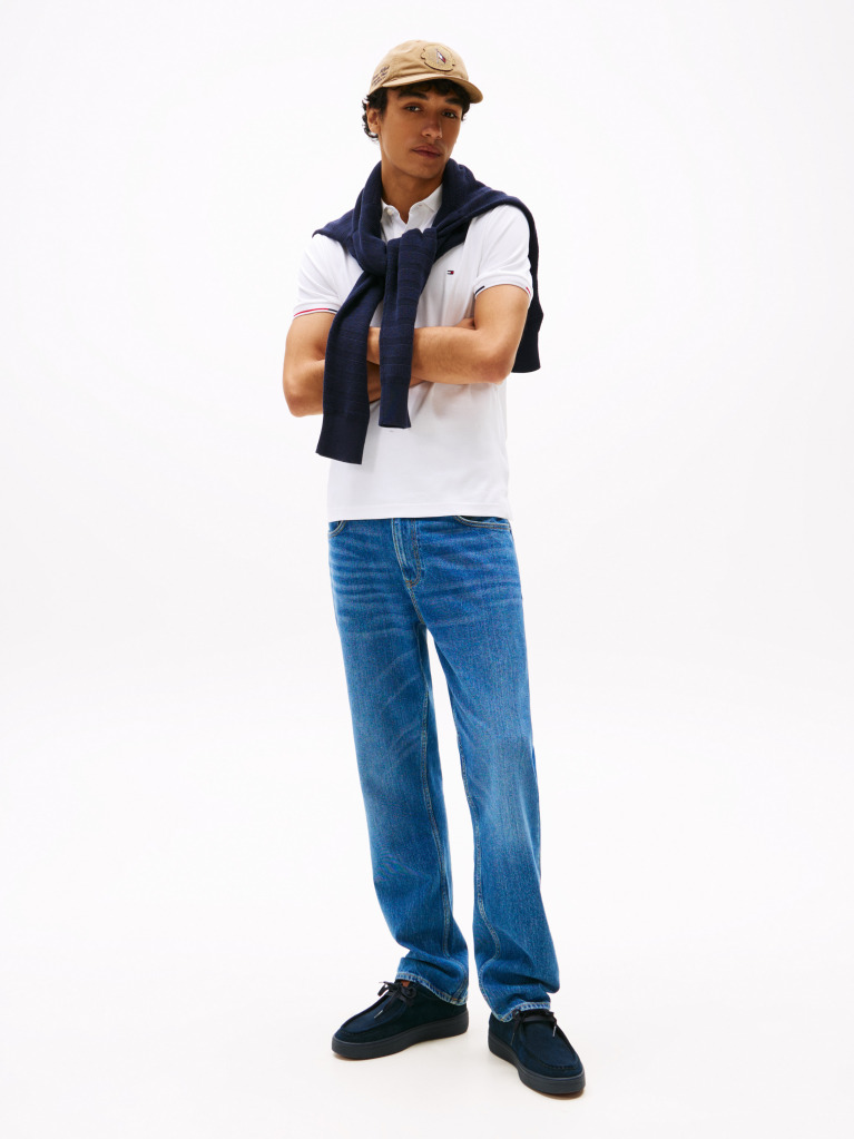 White Slim Fit Signature Polo Shirt  Men