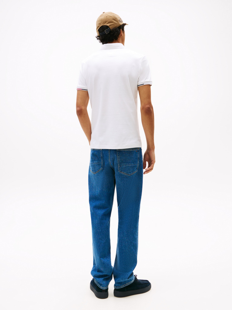 White Slim Fit Signature Polo Shirt  Men