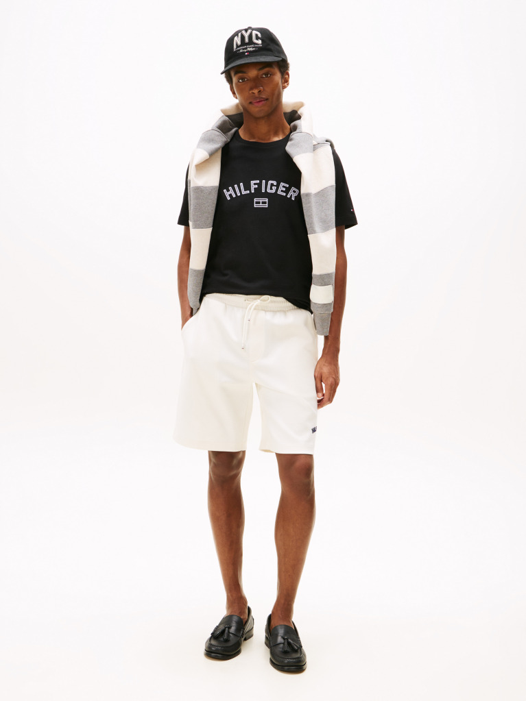 Black Hilfiger Flock Tee  Men