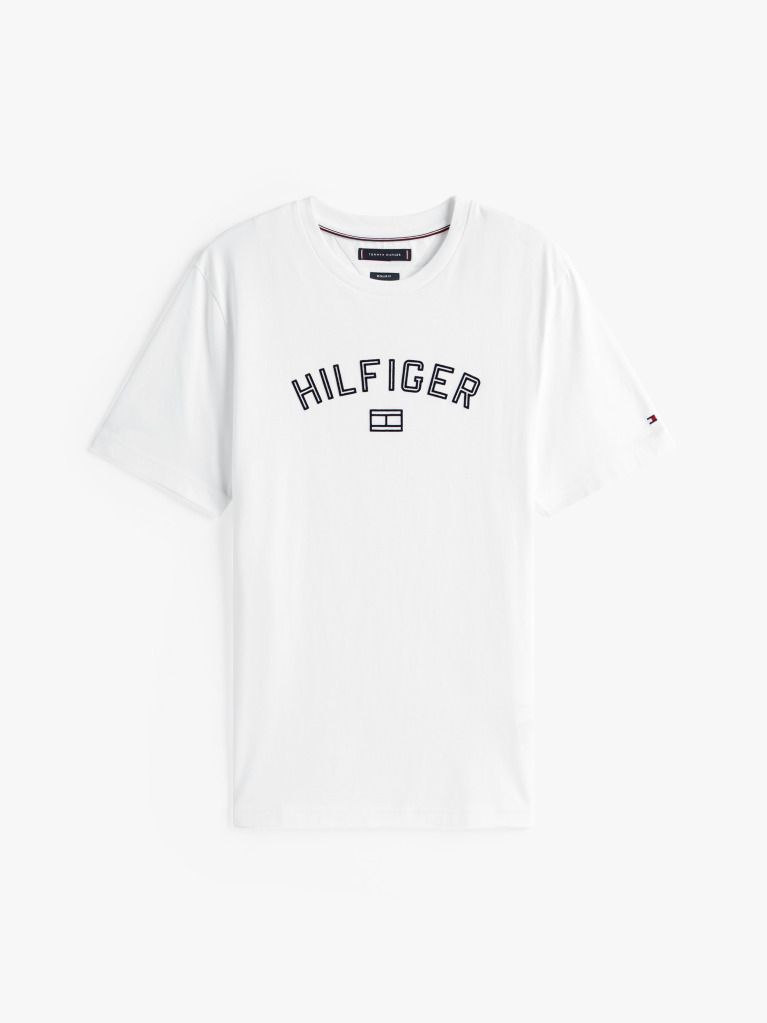 White Hilfiger Flock Tee  Men