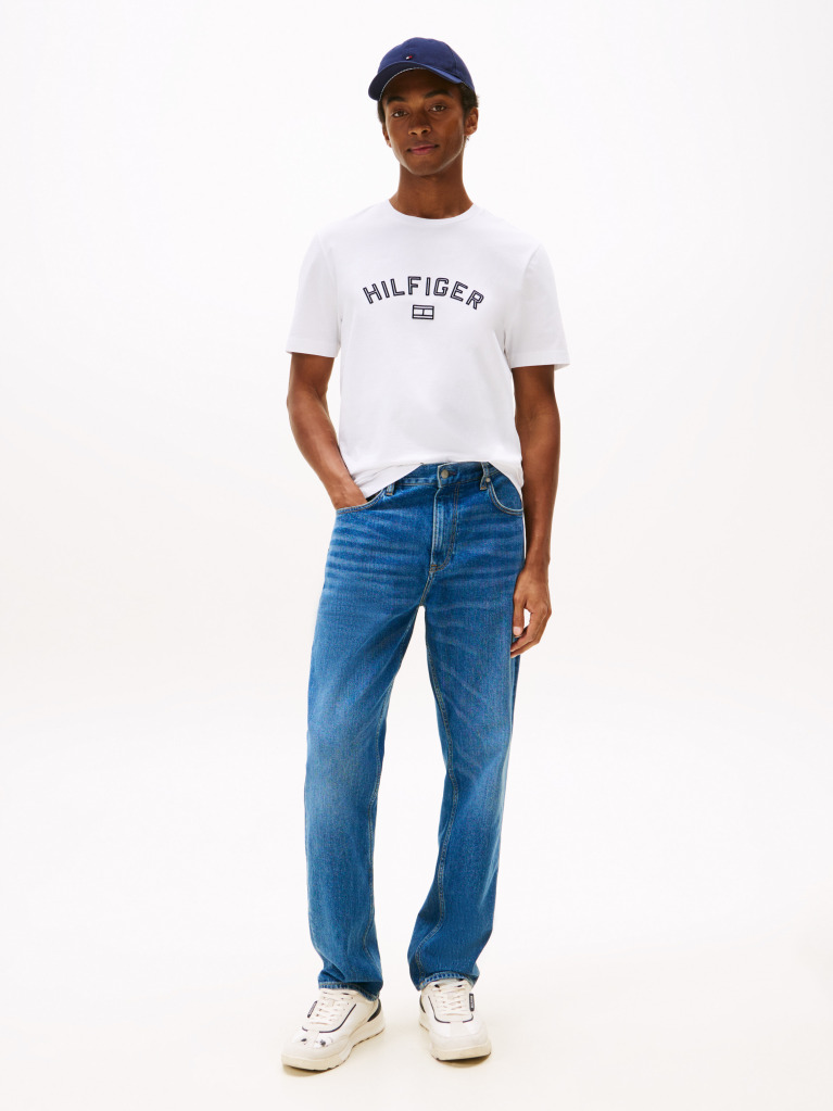 White Hilfiger Flock Tee  Men