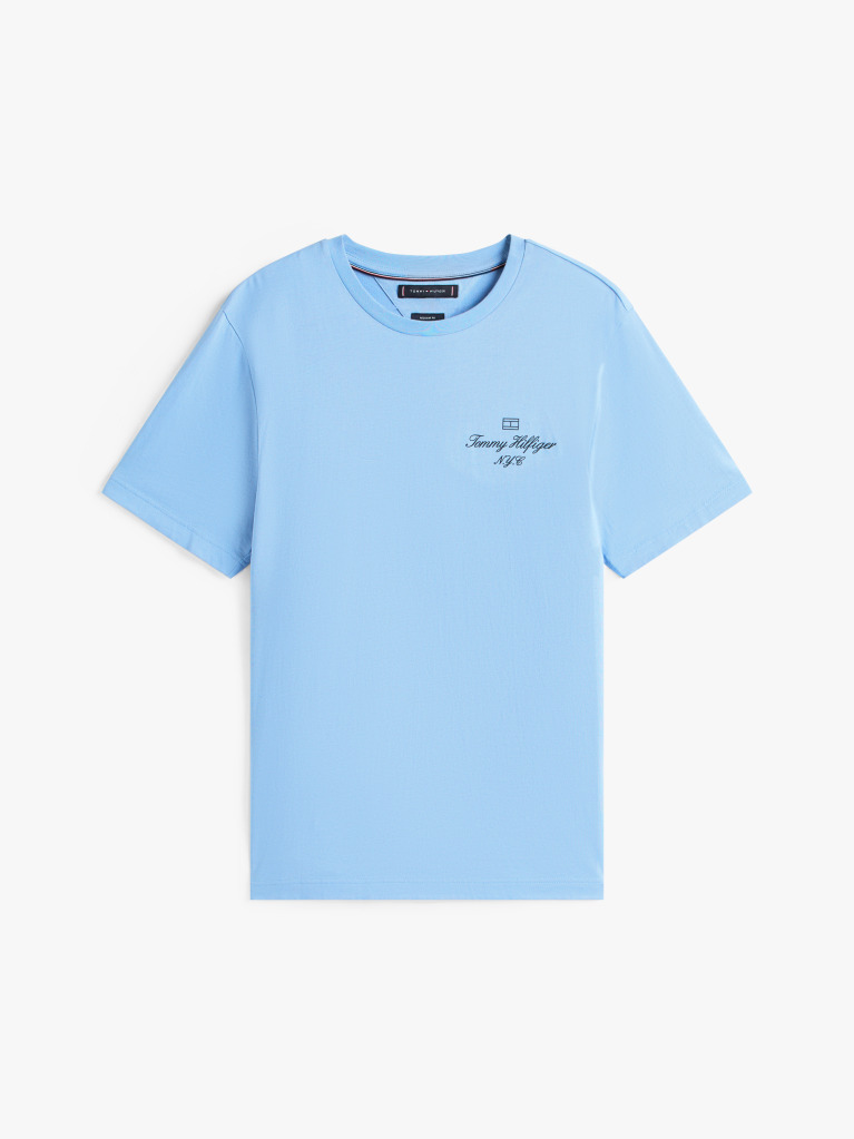 Blue Outline Flag NYC Logo T-Shirt  Men