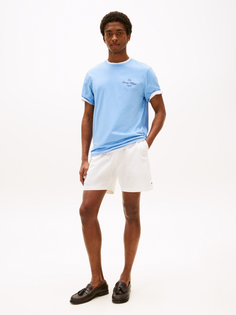 Blue Outline Flag NYC Logo T-Shirt  Men