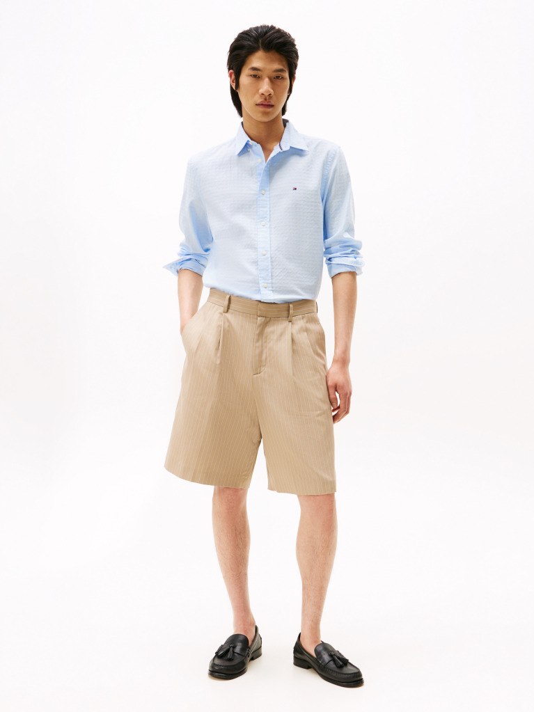Blue Regular Fit Dobby Shirt  Men