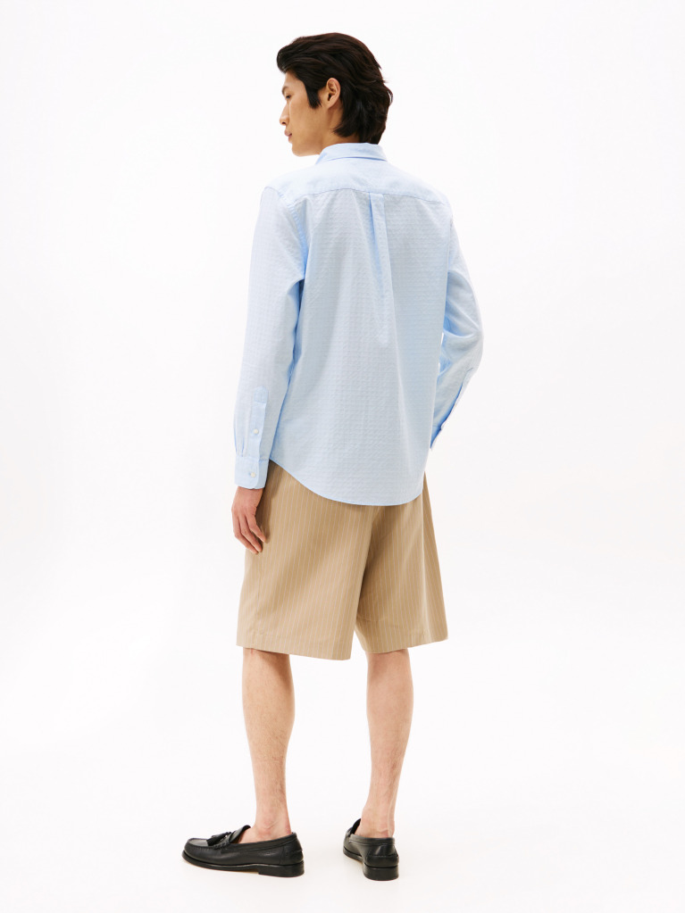 Blue Regular Fit Dobby Shirt  Men