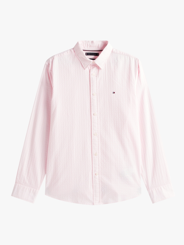 Pink Regular Fit Dobby Shirt  Men