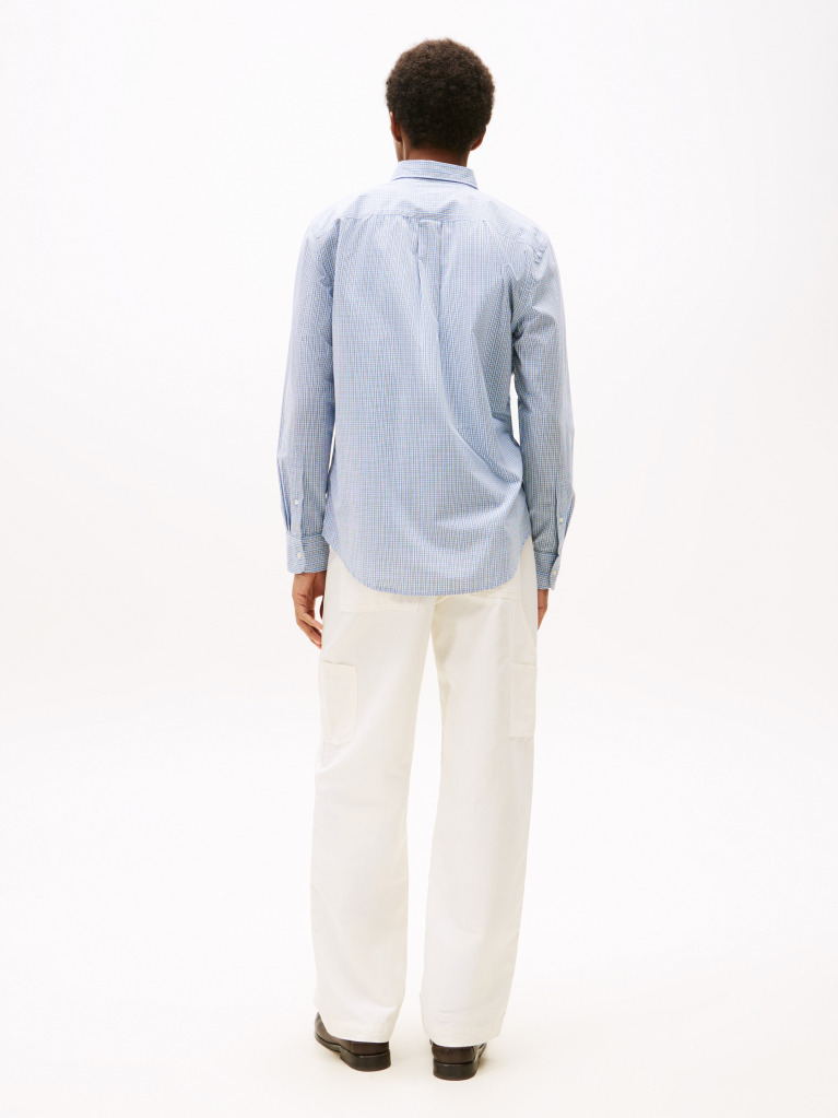 Multi Flex Poplin Small Tartan Shirt  Men
