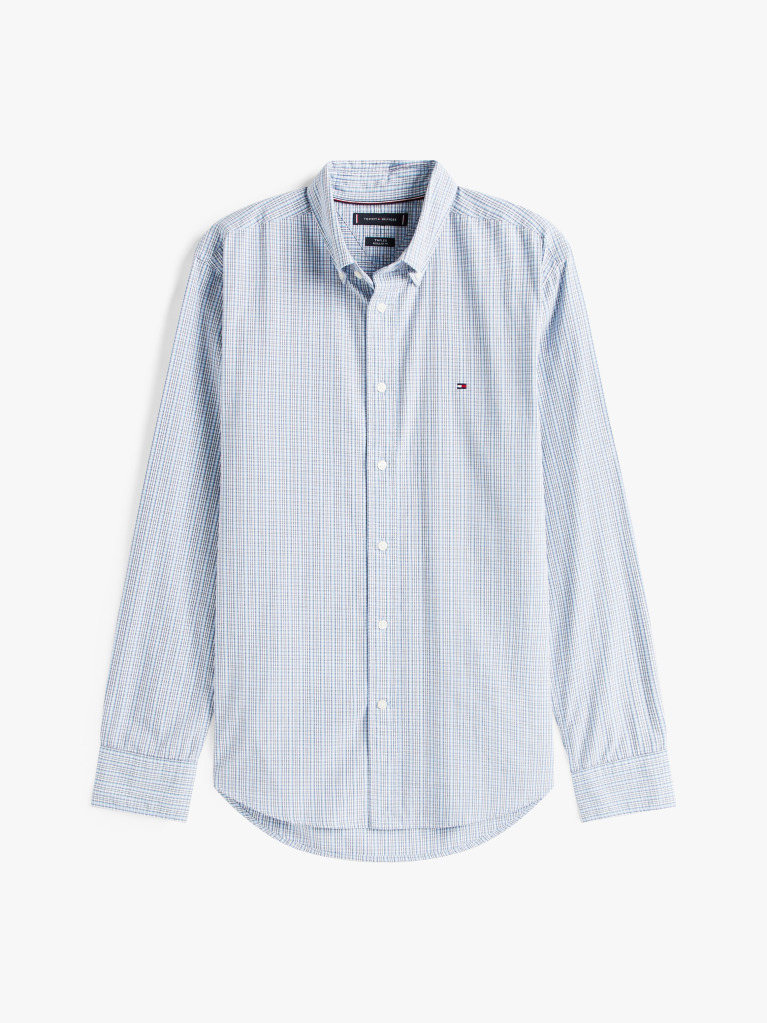 Multi Flex Poplin Small Tartan Shirt  Men