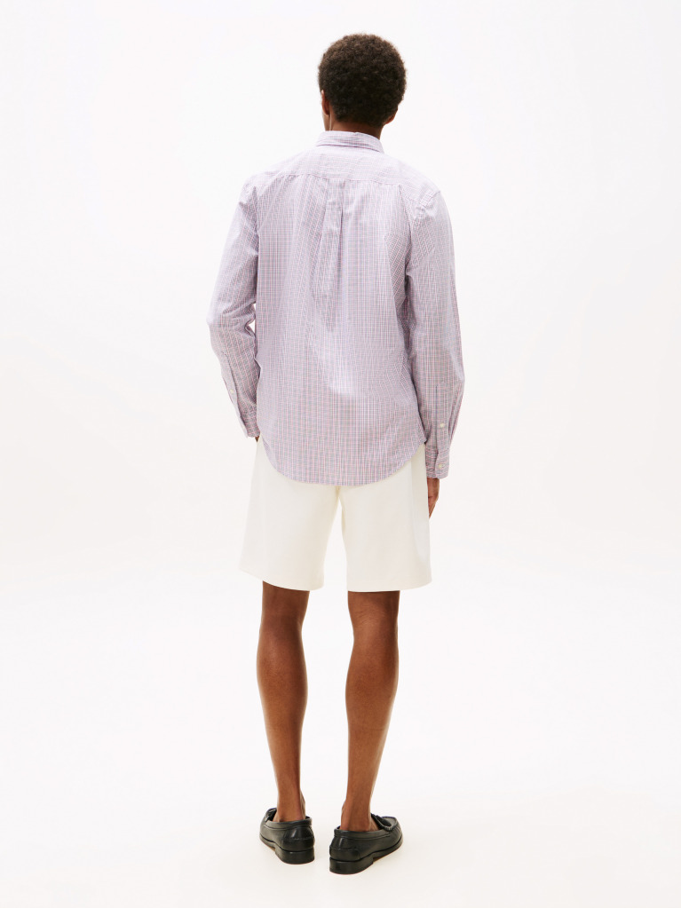 Multi Flex Poplin Small Tartan Shirt  Men