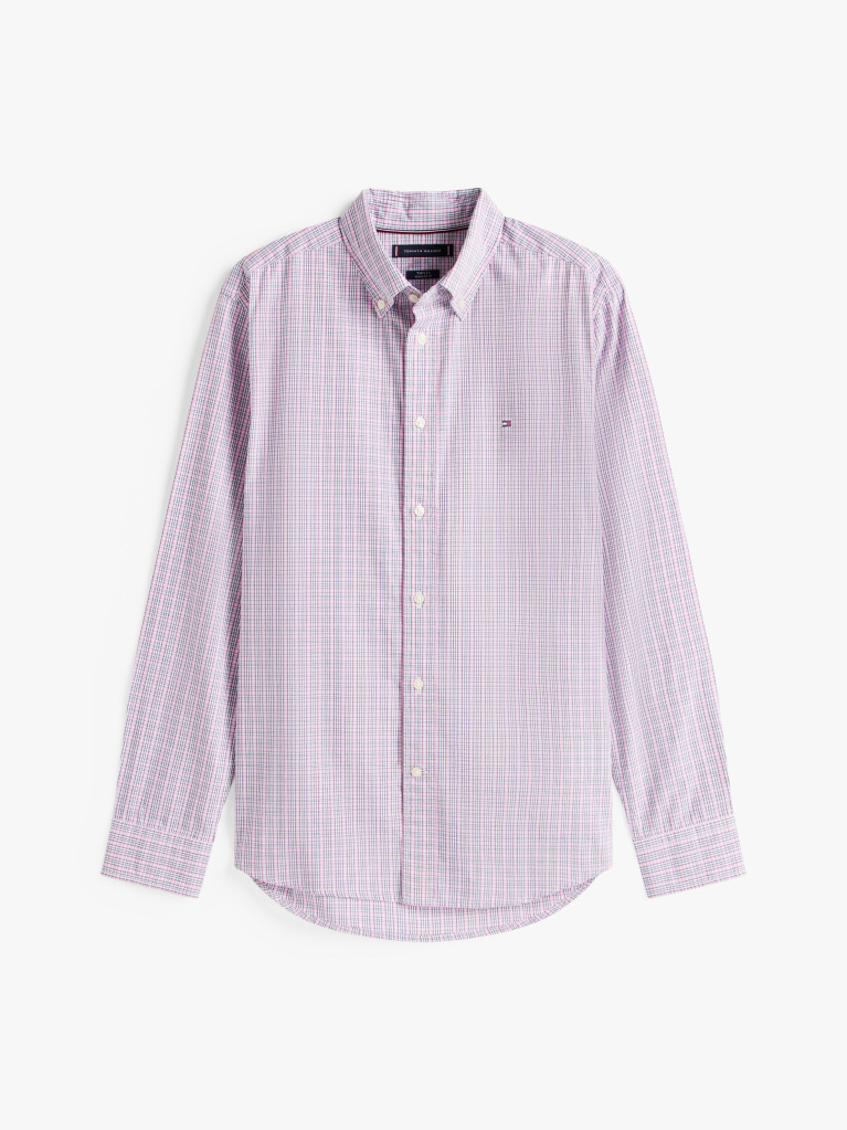 Multi Flex Poplin Small Tartan Shirt  Men
