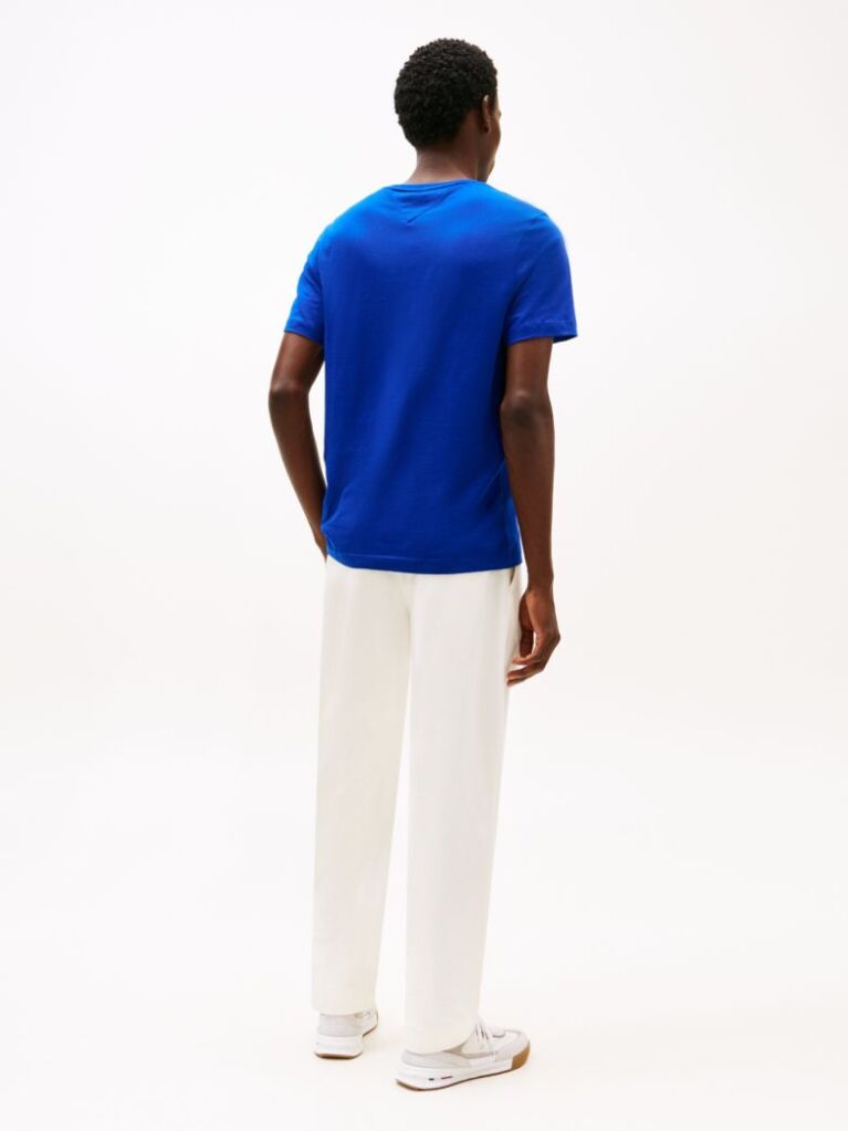Blue Flag Embroidery T-Shirt  Men