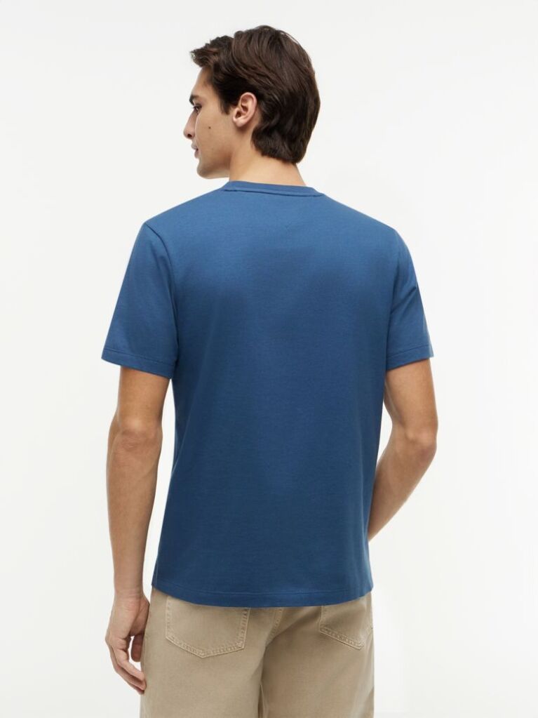 Blue Flag Embroidery T-Shirt  Men