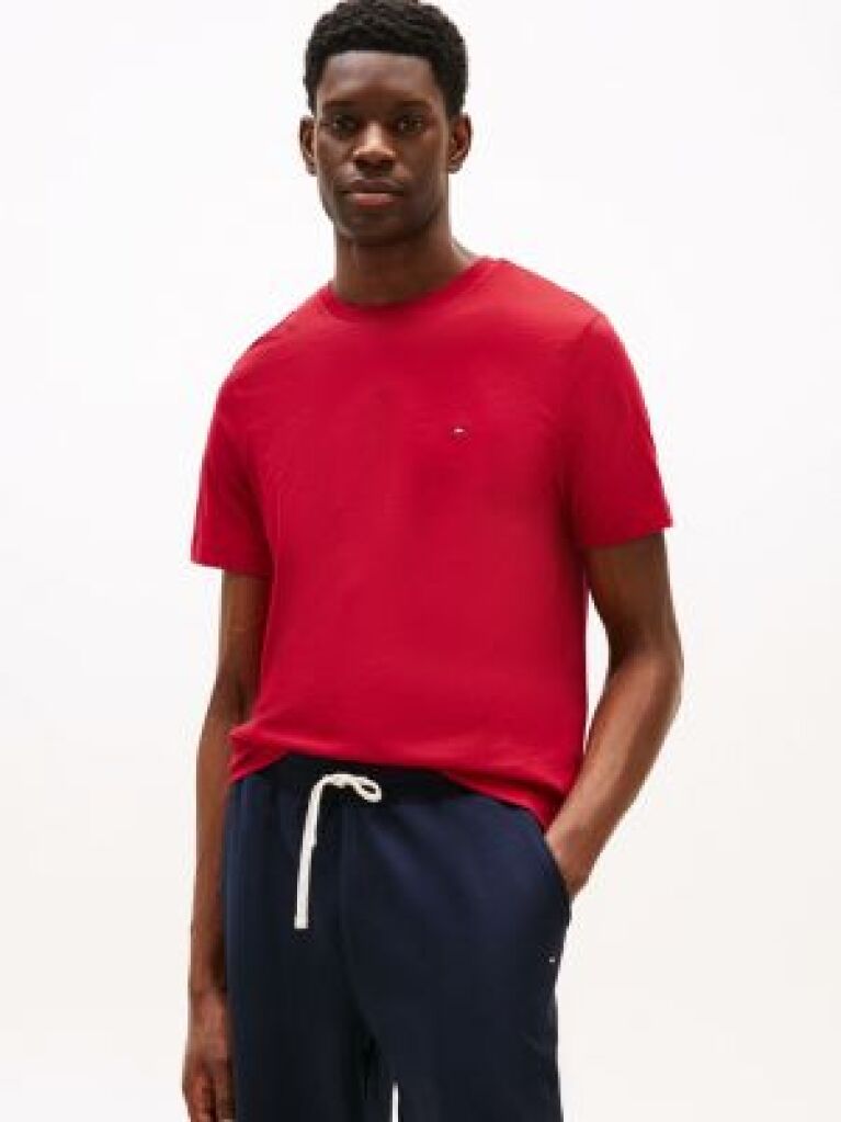 Red Flag Embroidery T-Shirt  Men