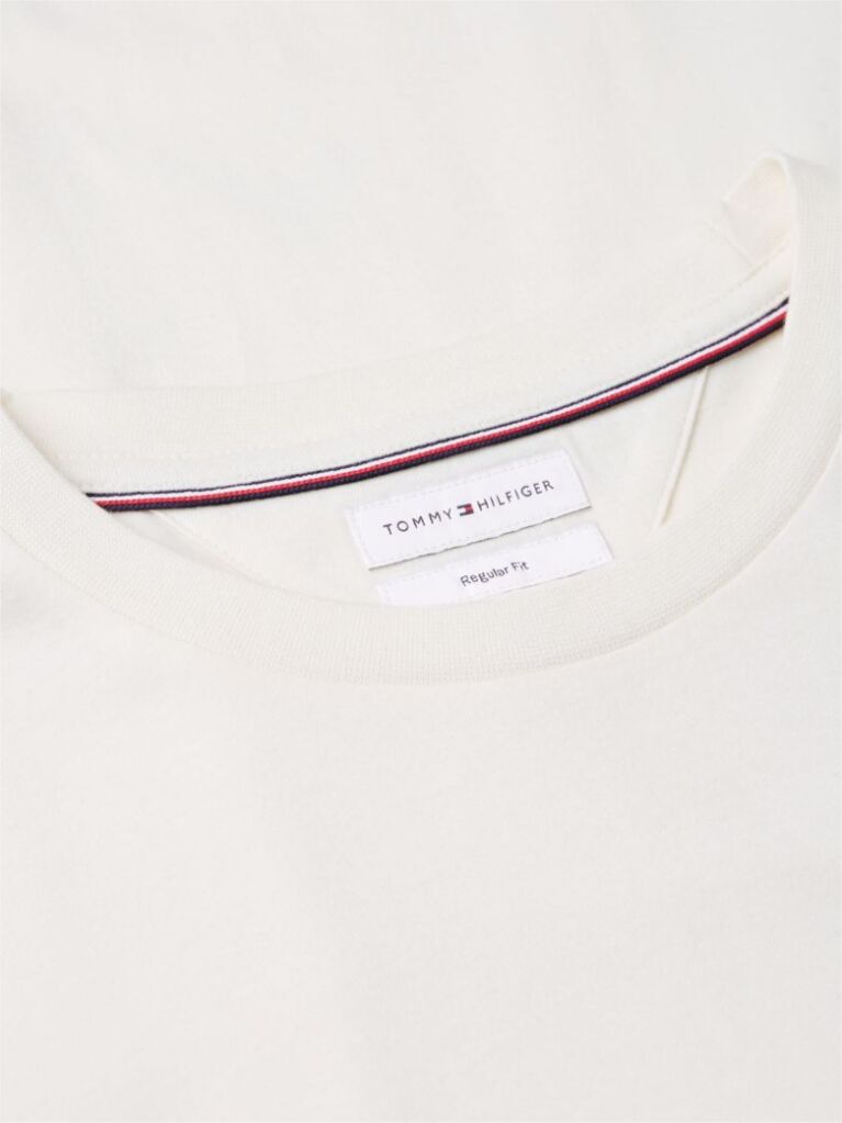 Beige Flag Embroidery T-Shirt  Men