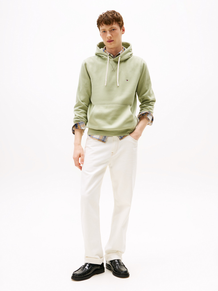 Green Flag Embroidery Fleece Hoody  Men
