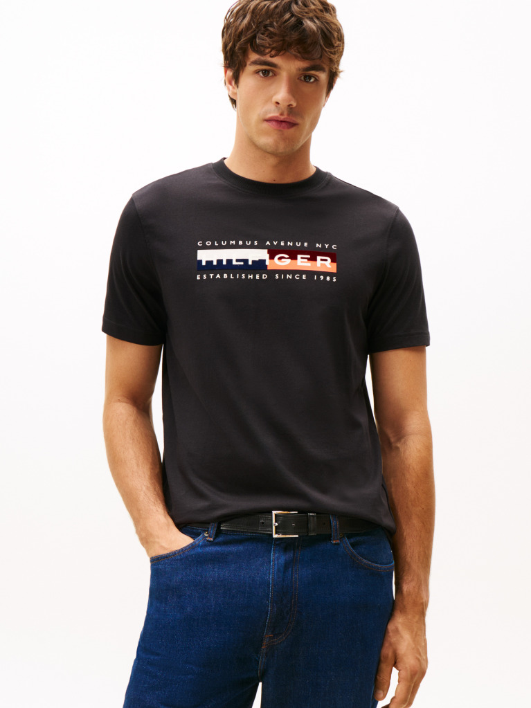 Black Logo Crew Neck T-Shirt  Men