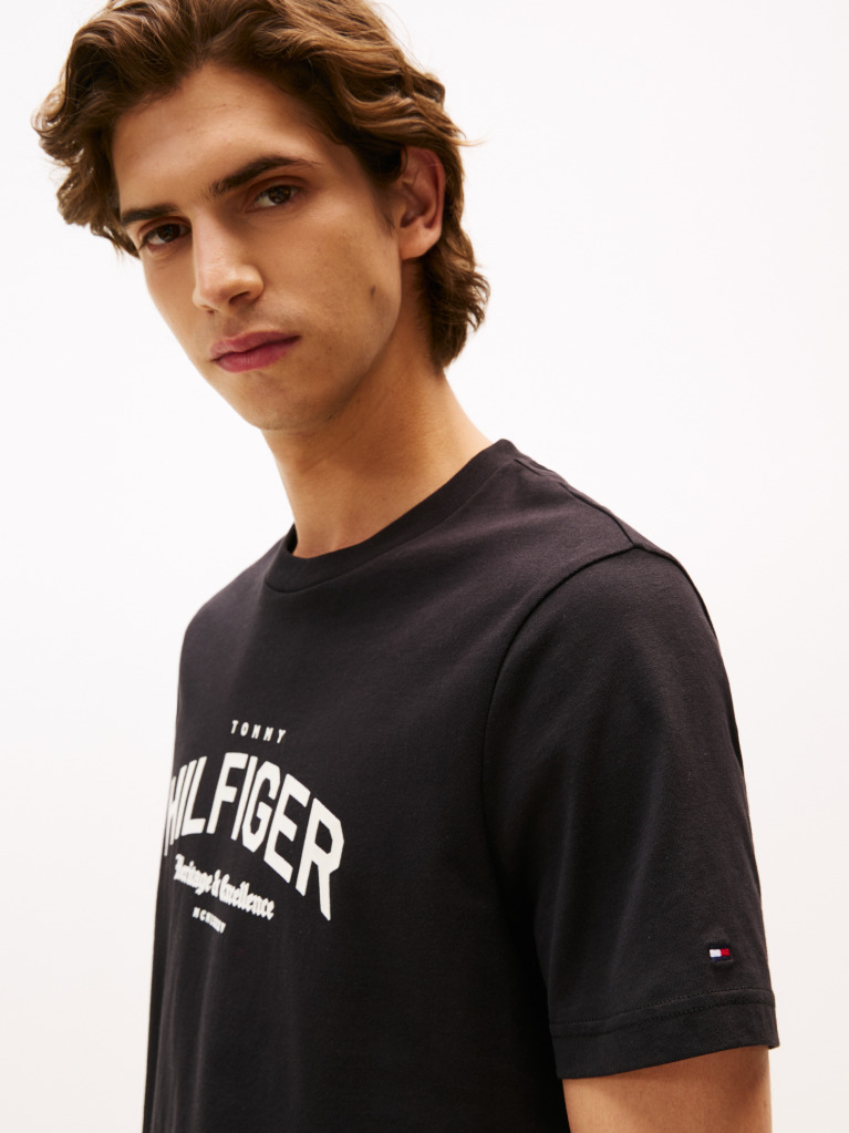 Black Hilfiger Monotype T-Shirt  Men