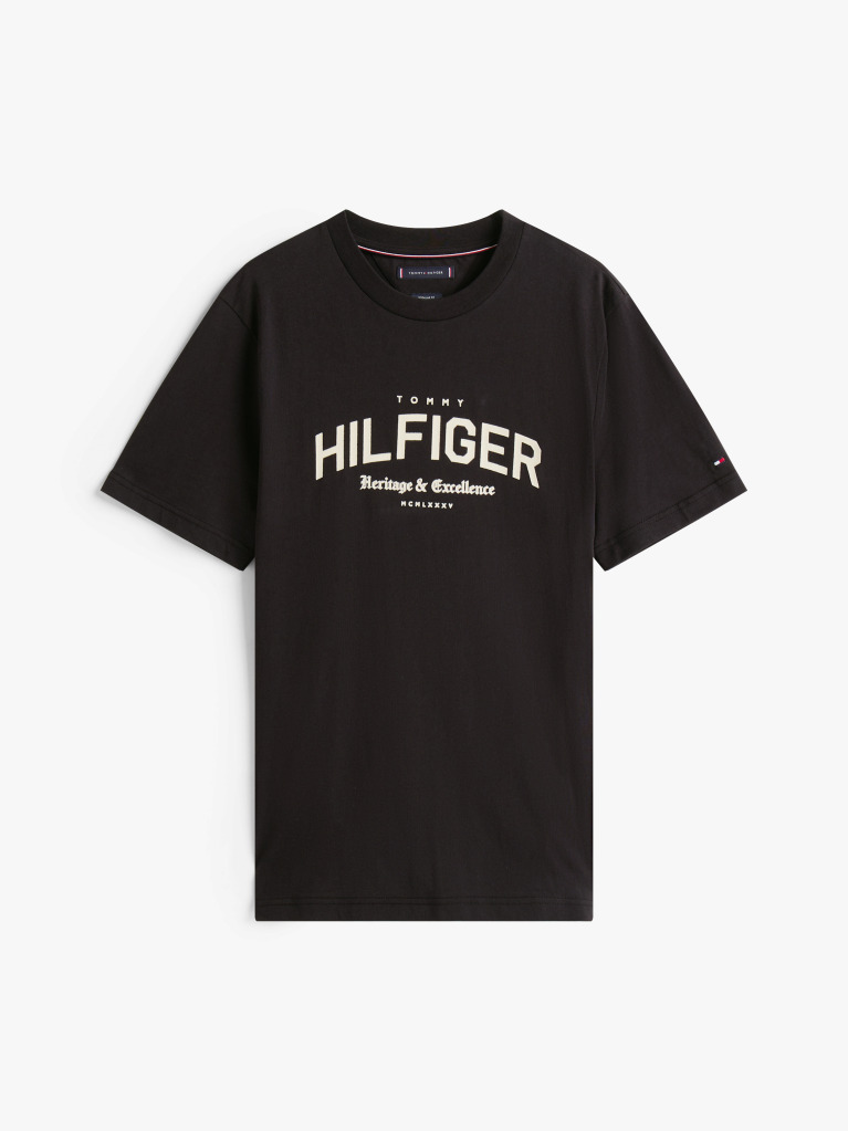 Black Hilfiger Monotype T-Shirt  Men