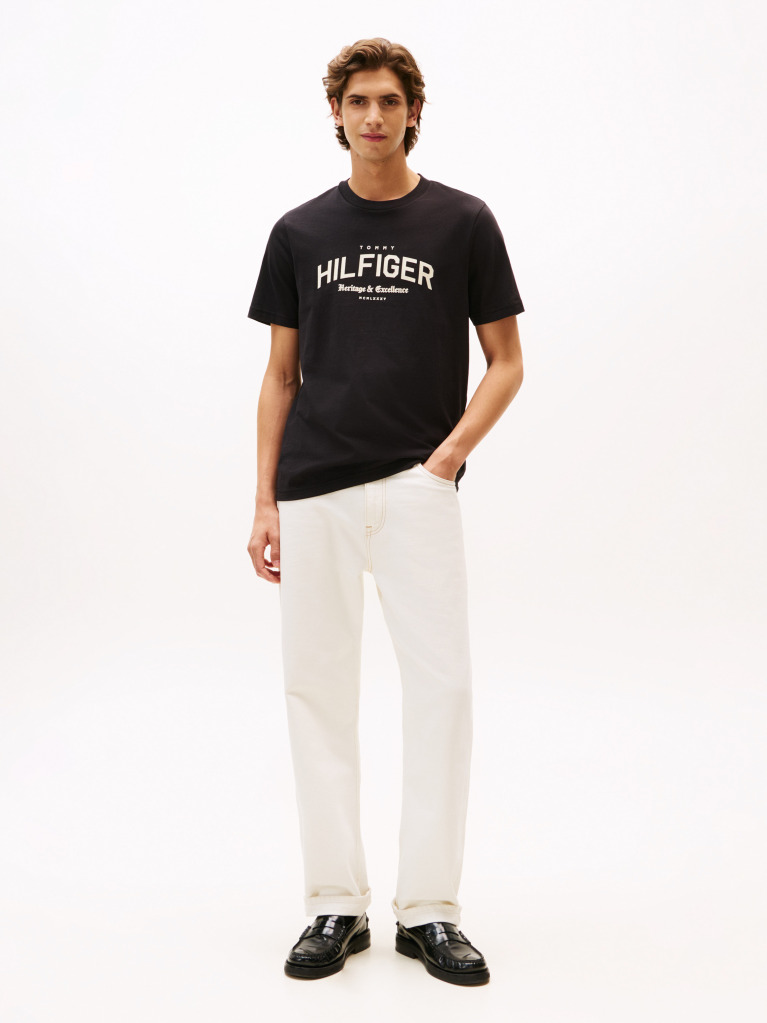 Black Hilfiger Monotype T-Shirt  Men