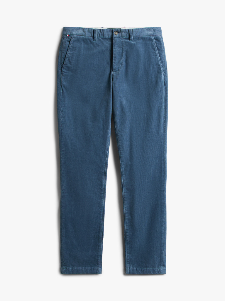 Blue Denton Straight Corduroy Chinos  Men