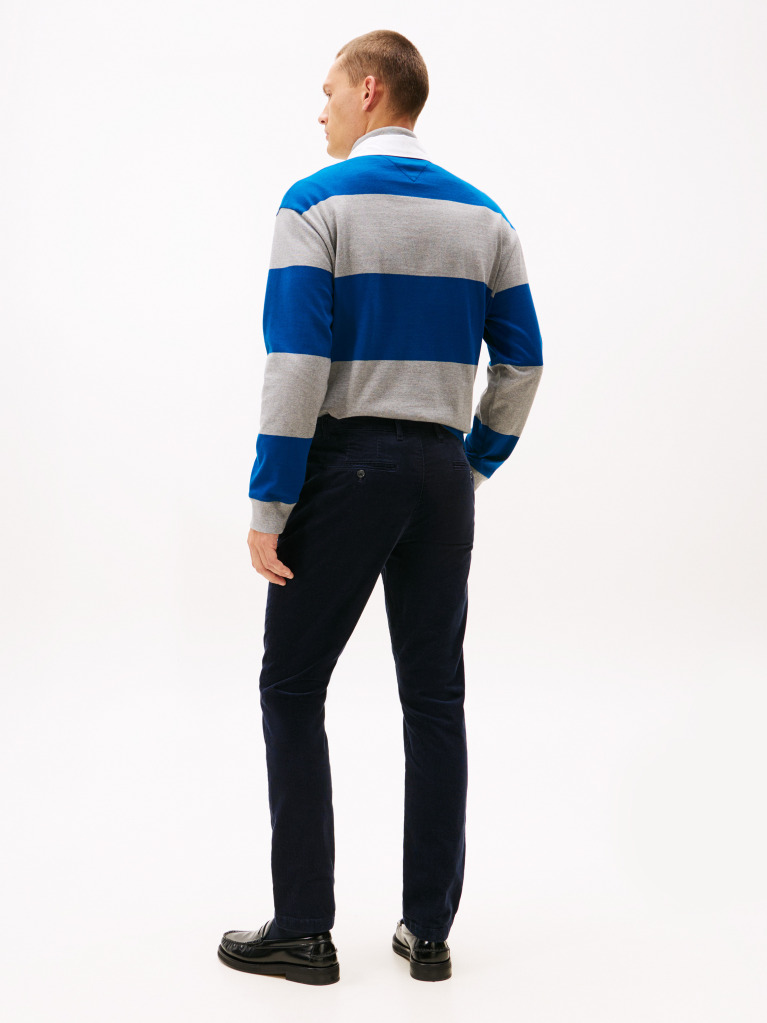 Blue Denton Straight Corduroy Chinos  Men