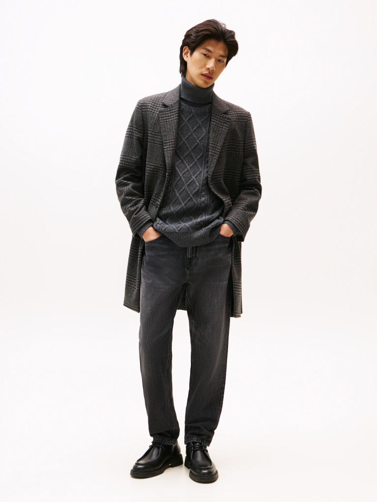 Grey Harlem Regular Tapered Leg Jeans  Men