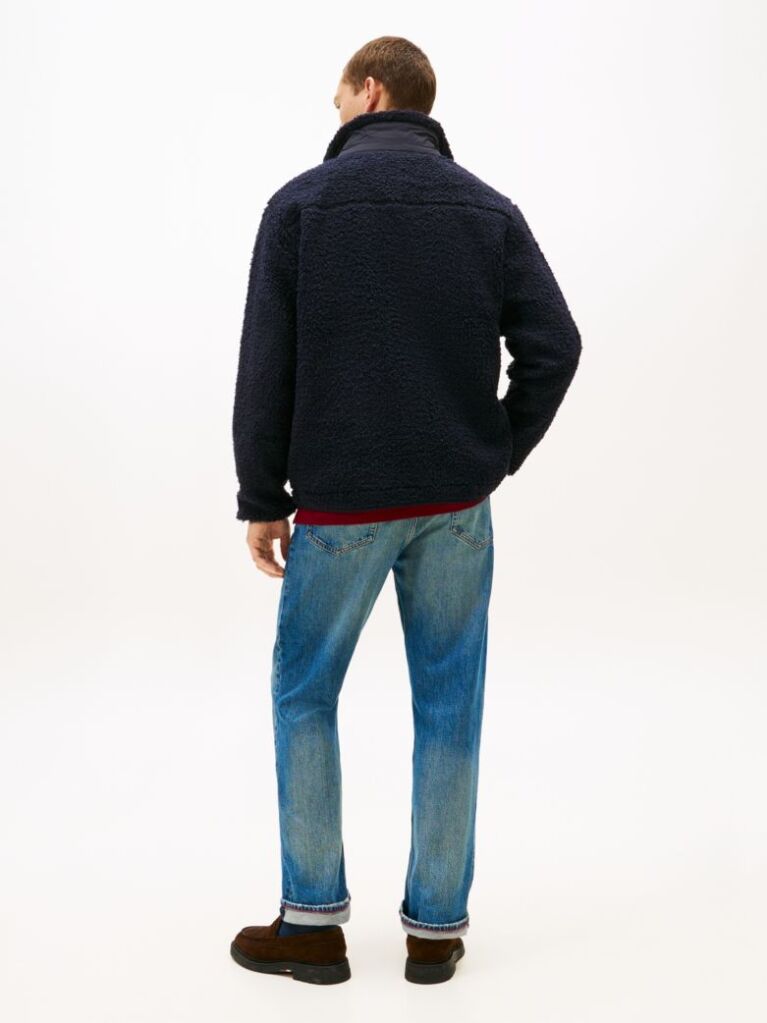 Blue Teddy Fleece Zip-Thru Jacket  Men