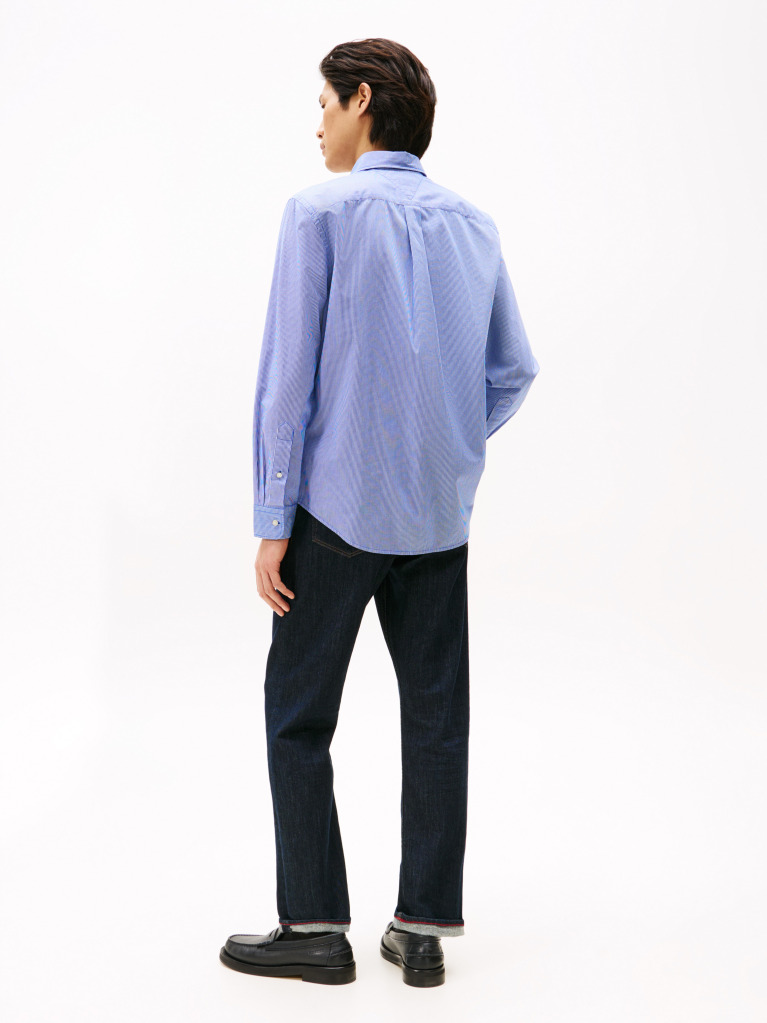 Blue TH Flex Regular Fit Gingham Shirt  Men