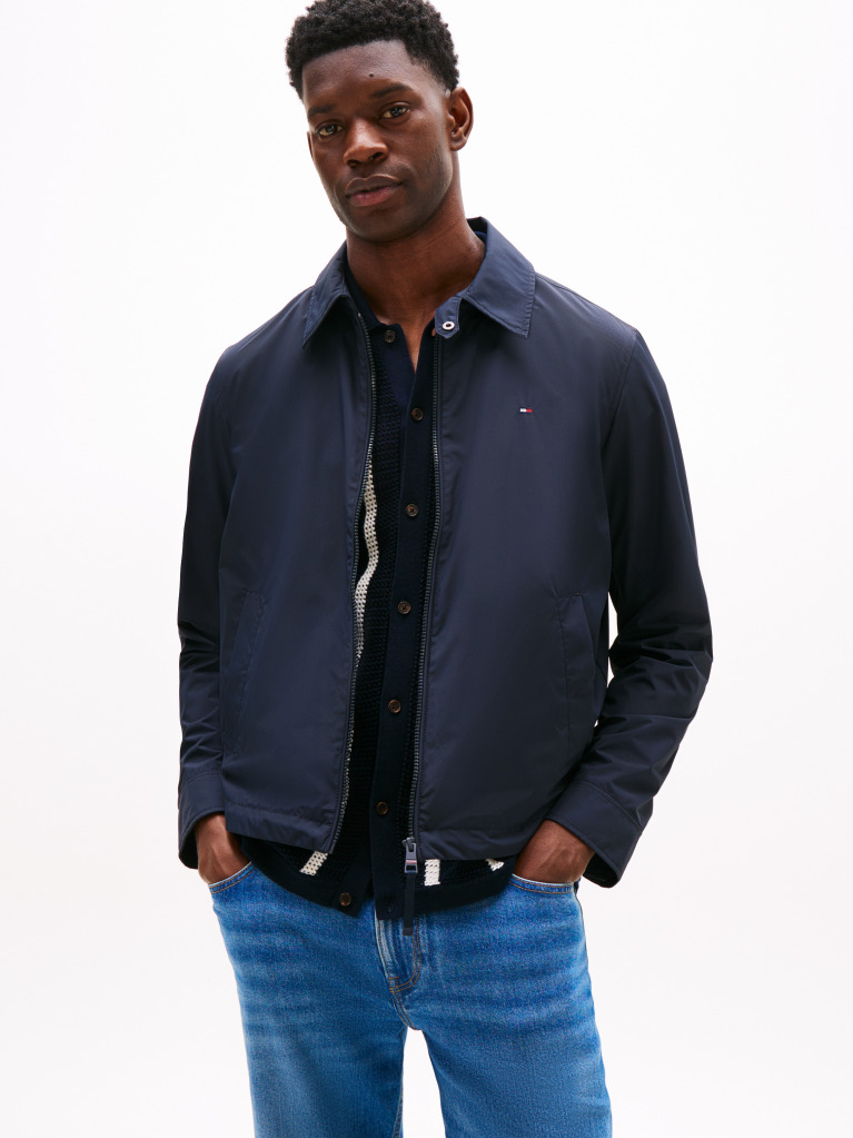 Blue Packable Water Repellent Zip-Thru Ivy Jacket  Men