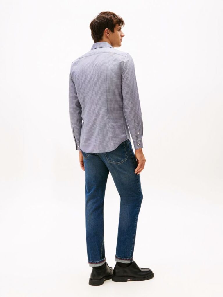 Multi Smart Casual Slim Fit Check Dobby Shirt  Men