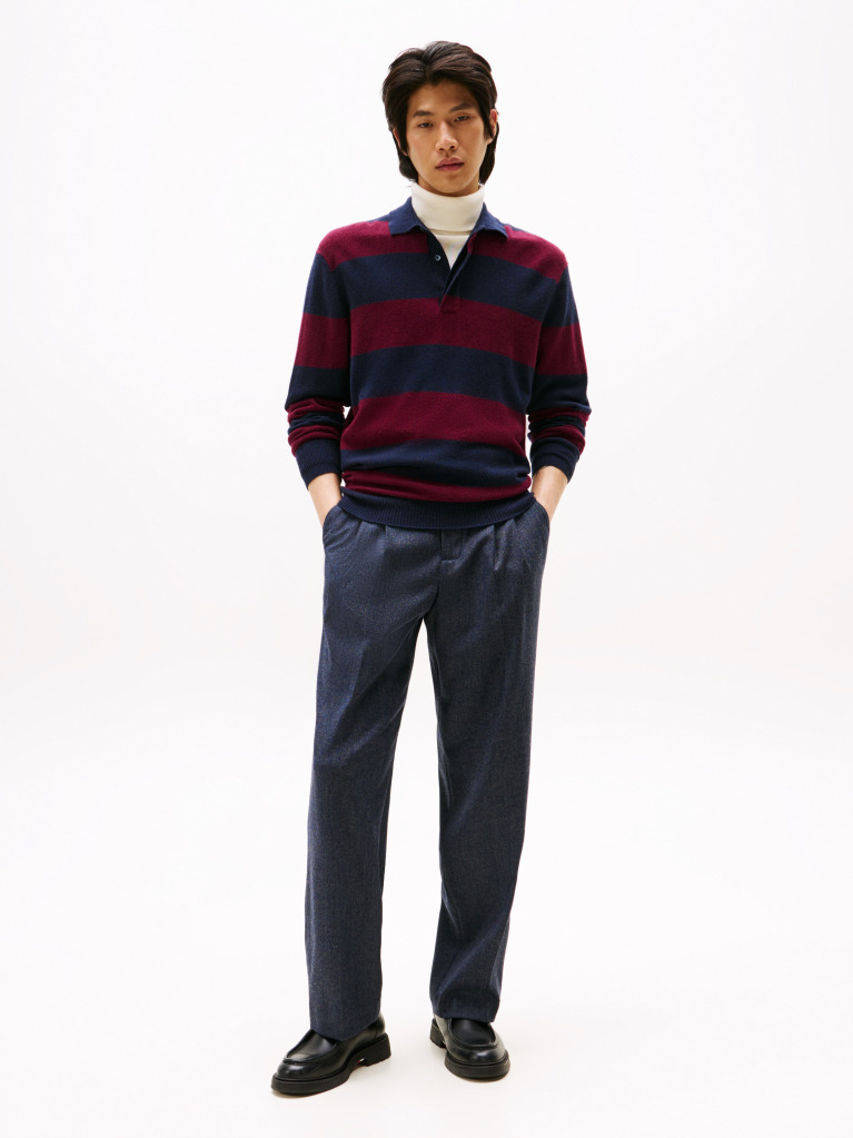 Multi Smart Casual Rugby Shirt With Cashmere  Men
